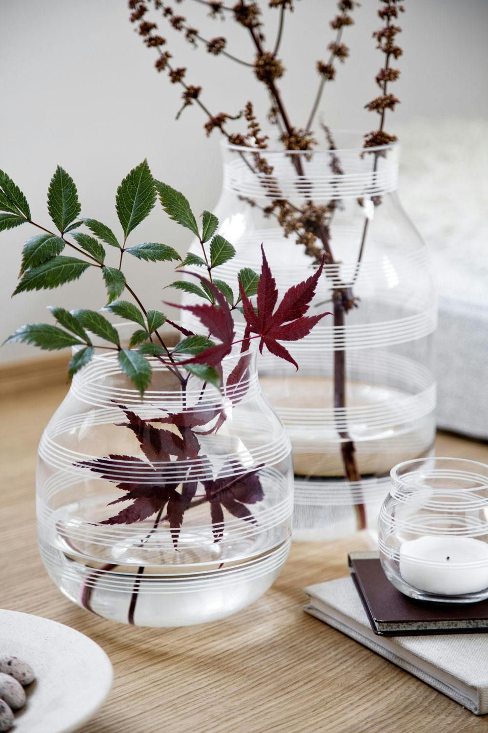 Omaggio – nå endelig i glass! Nye glassvaser i Omaggio-serien til Kähler.